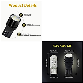 1 TAKIM T10 LED PROJETOR LENS DİPSİZ AMPUL BEYAZ (PROJEKTOR T10 WHITE)