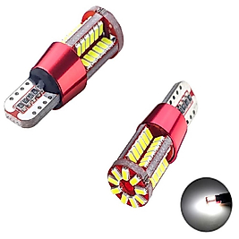 ( 2 X ADET ) 1 TAKIM 12V LED T10 DİPSİZ AMPUL 57 SMD FİBER WHITE LED ( 57 LED DİPSİZ AMPUL )
