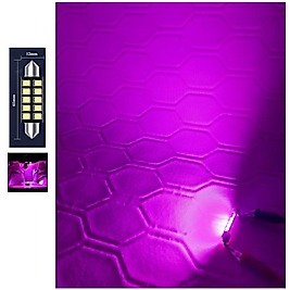 PURPLE FESTOON SOFİT 41MM LED AMPUL 10 LED MOR ( PURPLE )