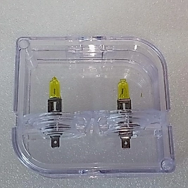 ( 2 X ADET ) 1 TAKIM FAR AMPULÜ 12V H1 55W SARI IŞIK YELLOW ( LİMON SARISI H1 )