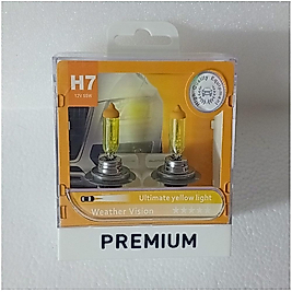 PREMIUM FAR AMPULU TAKIMI 12V H7 55W SARI IŞIK YELLOW ( LİMON SARISI H7 )