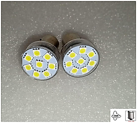 ( 2 X ADET ) 1 SET 12V 21W 93 LED BEYAZ ŞEFFAF TEK DUY SİNYAL AMPUL (21W TEK DUY LED WHITE)