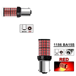 ( 2 X ADET ) 1 TAKIM. LED 93 21W TEK DUY SNYAL AMPUL 12V 144 LED ŞEFFAF RED ( 21W 93 AMPUL 144 LED KIRMIZI )