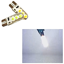 ( 2 X ADET ) 1 TAKIM T10 LED DİPSİZ AMPUL 12V FLAŞ (STROBE) JEL IŞIK SILICON CASA MODEL BEYAZ ( WHITE )