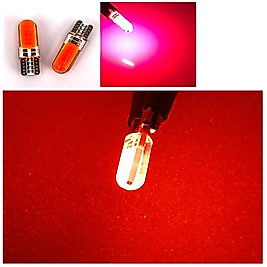 ( 2 X ADET ) 1 TAKIM PROFESSIONAL T10 LED RED T10 LED DİPSİZ AMPUL 12 SMD CHIP SERİ KIRMIZI
