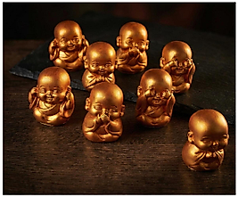 ( 8 X ADET ) 1 SET CONCEPT BUDDHA BABY SEHPA & TV ÜNİTESİ SÜSÜ GOLD COLOUR