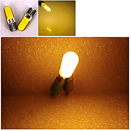 ( 2 X ADET ) 1 TAKIM PROFESSIONAL T10 LED AMBER T10 LED DİPSİZ AMPUL 12 SMD CHIP SERİ AMBER