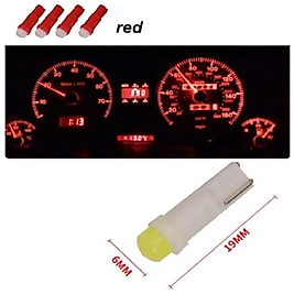(4XADET) 1 SET 12V LED MINI DİPSİZ T5 RED (MİNİ DİPSİZ AMPUL KIRMIZI)