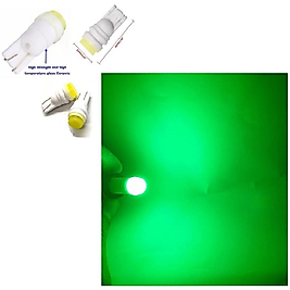 ( 4 X ADET)  1 SET T10 LED DİPSİZ AMPUL 12V PORSELEN&SERAMİK GREEN (0°ISINMA&PORSELEN ZEMİN)