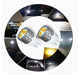 ( 2 X ADET ) 1 TAKIM ALUMINUM LED T10 DİPSİZ AMPUL (ALİMİNYUM ISI EMİCİ)