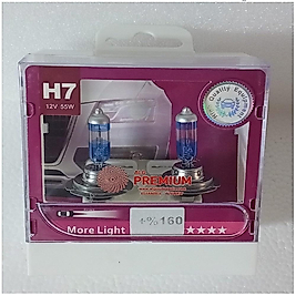 PREMIUM FAR AMPULU TAKIMI 12V H7 GÜÇLÜ IŞIK +%160 (GÜÇLÜ IŞIK H7)
