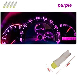 (4XADET) 1 SET 12V LED MINI DİPSİZ T5 PURPLE (MİNİ DİPSİZ AMPUL MOR)
