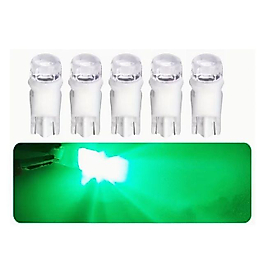( 5XADET ) 1 SET YENİ NESİL LED T10 DİPSİZ AMPUL YEŞİL (ISINMAZ MİKA PORSELEN)