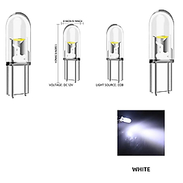 ( 4 X ADET ) 1 SET T5 1.2W LED MİNİ DİPSİZ AMPUL 12V ( 1.2W MİNİ DİPSİZ AMPUL LED KRİSTAL CAM )