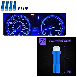 (4XADET) 1 SET 12V LED MINI DİPSİZ T5 BLUE (MİNİ DİPSİZ AMPUL MAVİ)