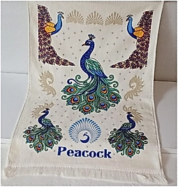 ( 2 ADET ) 1 SET EL HAVLUSU GÜNLÜK KULLANIM EL MANUEL BASKI YÜNLÜ PAMUKLU 40CM X 60CM