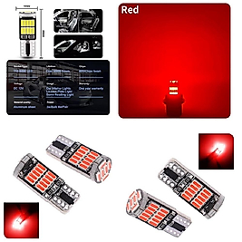 ( 4 X ADET)  1 SET T10 LED DİPSİZ AMPUL 12V 26 LED KIRMIZI ( RED )