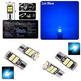 ( 4 X ADET)  1 SET T10 LED DİPSİZ AMPUL 12V 26 LED BUZ MAVİ (ICE BLUE)
