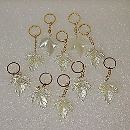 ( 10 ADET ) 1 PAKET PEARL LEAF GÜNLÜK KULLANIM ANAHTARLIK SETİ