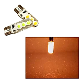 ( 2 X ADET ) 1 TAKIM T10 LED DİPSİZ AMPUL 12V FLAŞ (STROBE) JEL IŞIK SILICON CASA MODEL ORANGE (TURUNCU)