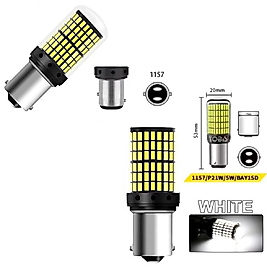 ( 2 X ADET ) 1 TAKIM. LED 1016 21/5W ÇİFTDUY ŞAŞI TIRNAK AMPUL 12V 144 LED ŞEFFAF WHITE  ( 21/5W 1016 AMPUL 144 LED BEYAZ )